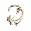 Lotus Pearl Brooch Moon Design Simple Corsage Temperament Fashion Exquisite Hypoallergenic Luxury Enamel Long-lasting Color