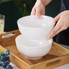 Remec Bone China Pure White Floral Bowls
