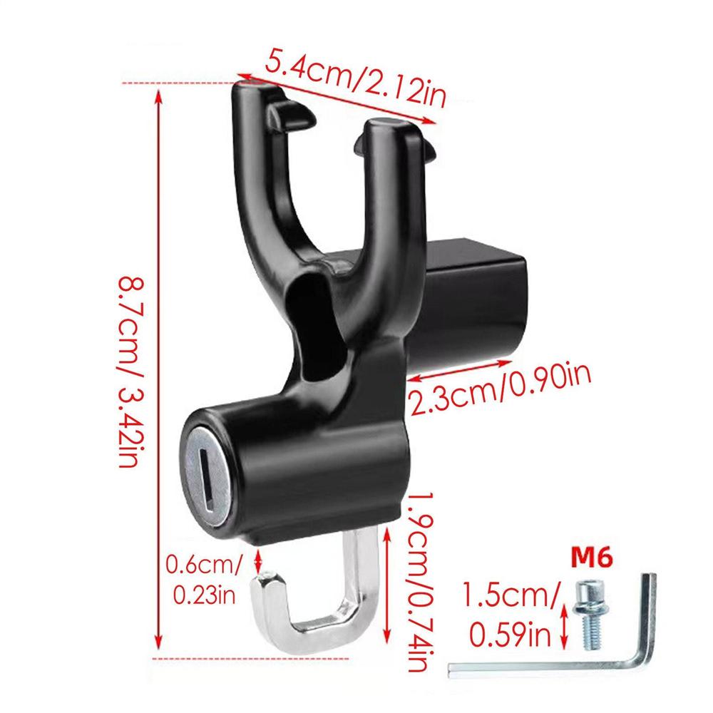 Universal Alloy Motorbike Bike Helmets Lock Hangings Hook | 2 In 1 Tamper-Proof
