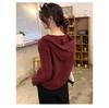 Korean Hooded Cable Knit Cardigan for Women - 2025 Autumn Collection, Button Sweater Coat, Versatile and Stylish.