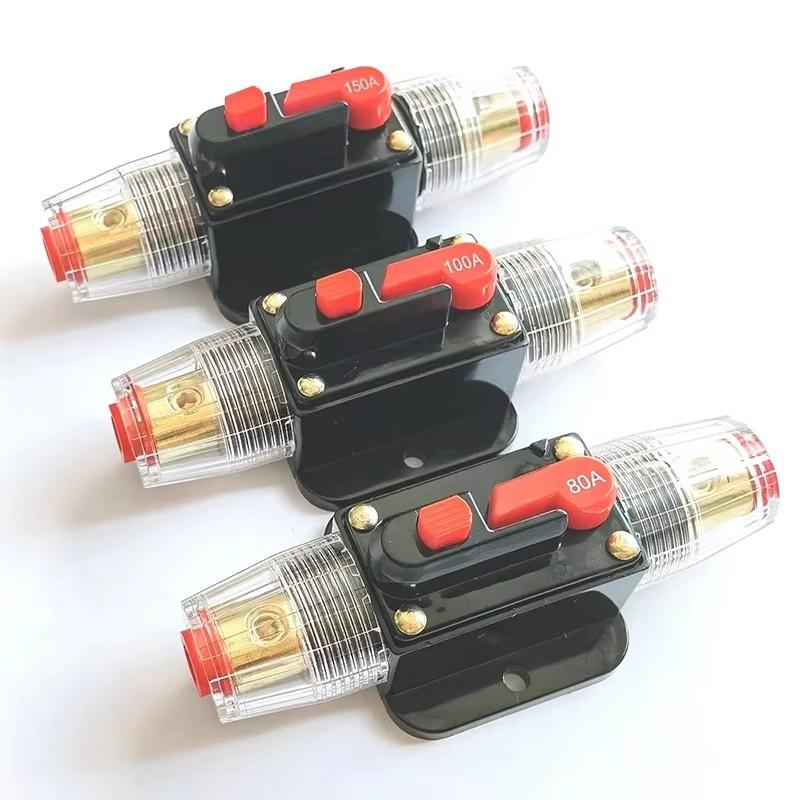 Circuit Breaker 20A 30A 40A 50A 60A 80A 100A 125A 150A 12V 24V DC Car Truck Audio Resettable Fuse Circuit Breaker Car Breaker