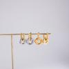 Titanium and Steel Double-loop Earrings - Luxurious and High-end Ear Studs for Women, Made of Stainless Steel, As A Piece of Jewelry.