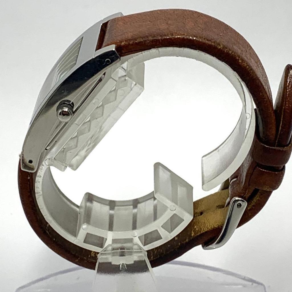 Used 420 [Battery Replaced and Cleaned] Working Item FOSSIL Women's Watch Fossil Brown Square Date Date Quartz Popular Vintage