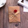Elegant Ritual Gift Decorations 5Pcs DIY Dried Flower Greeting Cards, Handmade Note Cards with Artificial Flowers, Jute Twine Artistic Retro