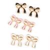 9/10Pcs 17*20mm Bowknot Drop Oil Alloy Pendant For Jewelry Component Making DIY Necklace Bracelet Earring