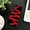 Warning Line Art Phone Case For Samsung S26,S25,S24,S23,S22,S21,S20,Plus,Fe,Lite,Others Black Cover