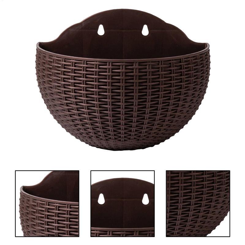 New Flower Pot Exquisite Wall-mounted Plastic Wall Hanging Basket Flowerpot For Outdoor Garden Balcony Planter Bucket Home Decor