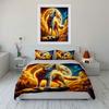 Howling wolf with moon. Bedding sets Duvet cover sets Duvet covers Pillowcases(1*Duvet Cover 2*Pillowcases without duvet insert)