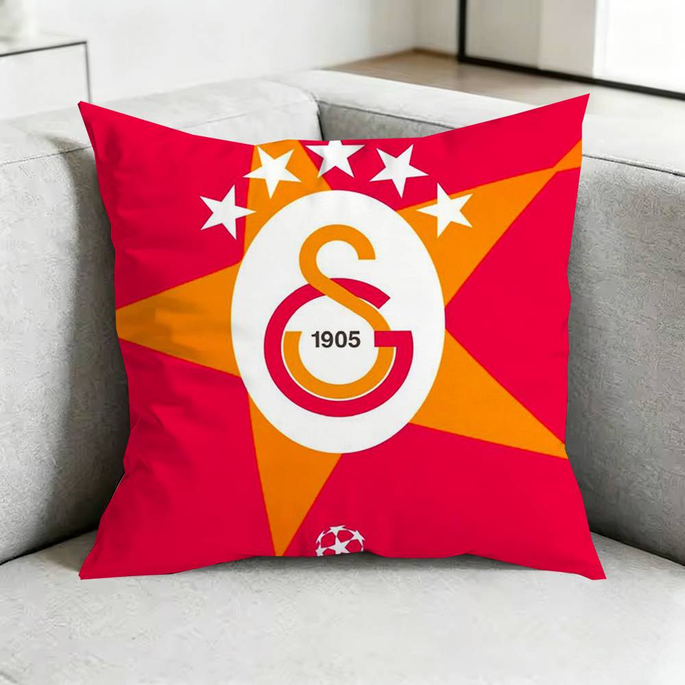 Galatasaray SK s Logo Quadratisch Beidseitig bedruckt Kissenbezug Schlafzimmer Nachttischkissen Sofakissenbezug Geschenk