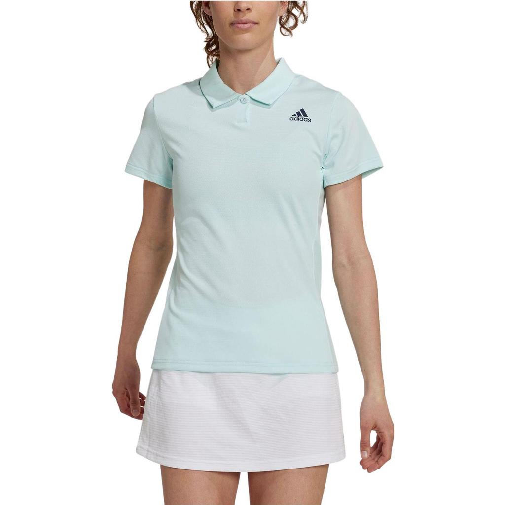 New Adidas Polo Shirts Women's Light Blue HK2832