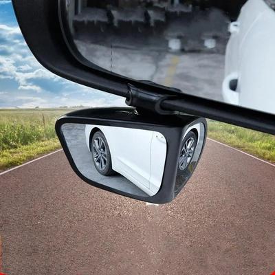 Oglindă rotativă pentru unghiul mort pentru mașină, 360 de grade, unghi larg reglabil, sticlă de marșarier, accesorii de parcare pentru vedere laterală pentru mașină