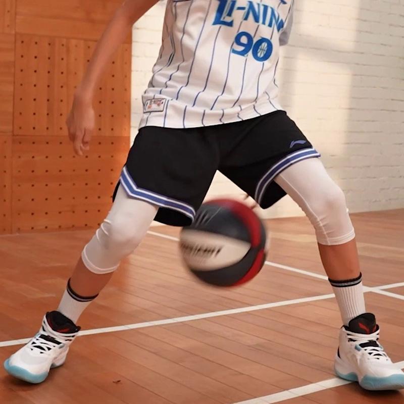 Li Ning Childrens Tian Ying V1 Beng Technology Non-Slip Shock Absorbing Lightweight Rebound Low-Top Basketball Shoes Kids sneaker YKBT080-1