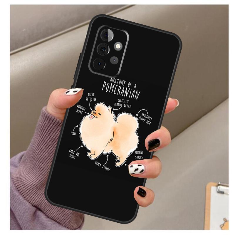 Pomeranian Dog Case For Samsung Galaxy A56 A16 A26 A36 A06 A52 A53 A33 A13 A34 A54 A14 A15 A35 A55 A22 A32