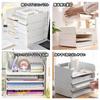 Dotcom Prime Letter Case Desk Tray Document Tray Case Tabletop A4 Landscape White 4-Piece Set