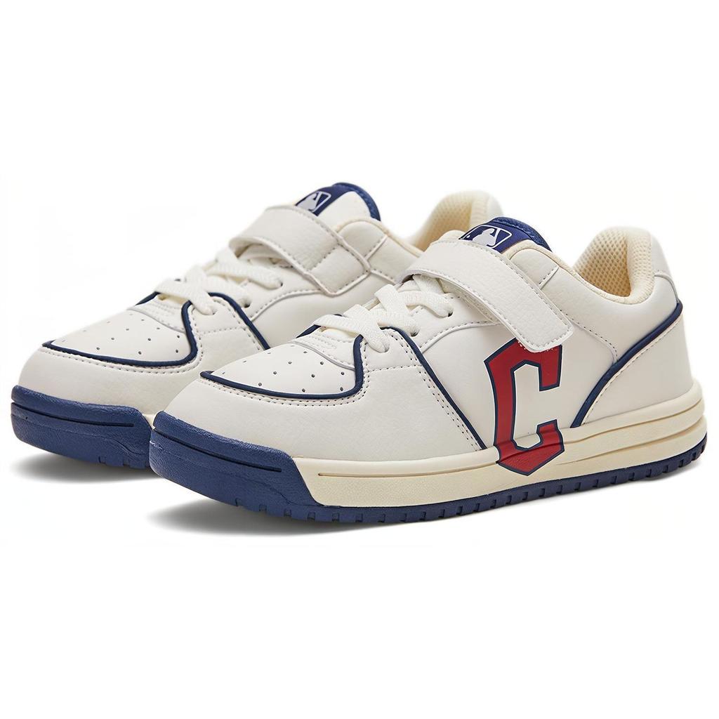 MLB Chunky Liner Cleveland Indians Non-Slip Durable Low-Top Kids Skate Shoes Kids skate shoes White 7ASXCA33N-45WHS