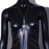 Chaîne de Corps Bikini Sexy pour Femme Une Pièce Strass Paillettes Bling Glacé Zirconium CZ Couronne Chaîne de Soutien-gorge Bijoux de Corps
