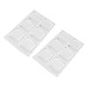 12pcs Door Stopper Clear Rubber Transparent Self Adhesive Door Handle Knob Stopper Bumper Guard for