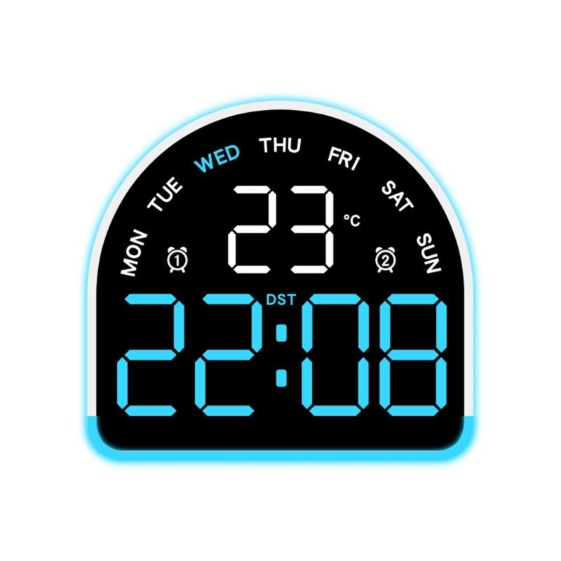 Digital Alarm Clock for Bedroom Desk Clock for Living Room Bedroom with Large Number,Dimmer,Loud Alarm Temperature