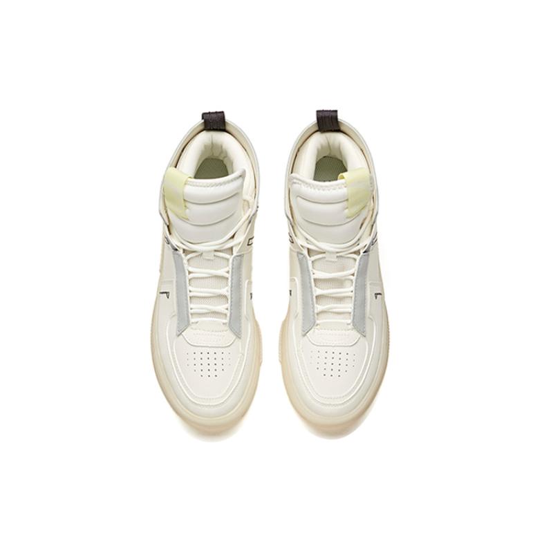 Anta Life Collection High-Top Skateboard Shoes Men's White Gray Black Sneakers 912048012-2