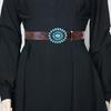 Girl Belt Cowgirl Embossed Waist Belt Rock and Roll Retro for Jeans Dress