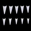 KADS Pointed Half Cover Nail Tips Nail Art White Nature Clear 500pcs 10 Sizes Fake Nails Manicure Extension Tools
