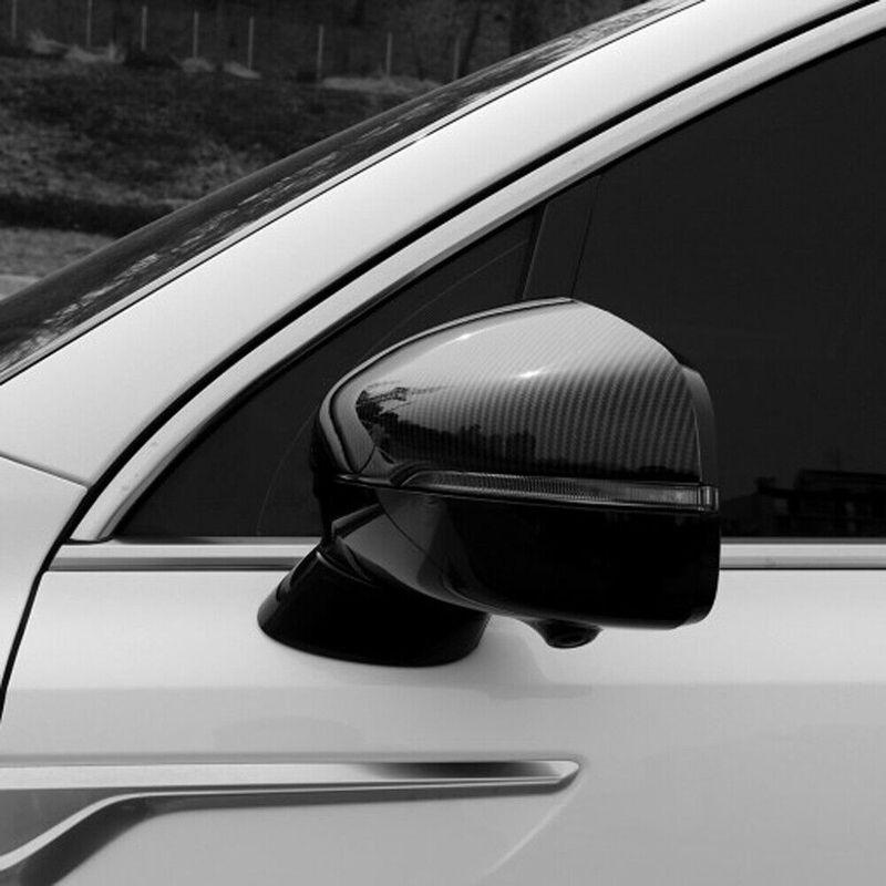 For Kia Sorento   Car Rearview Side Mirror Cover Wing Cap Exterior Door Rear View Case Trim Sticker Carbon Fiber Silver