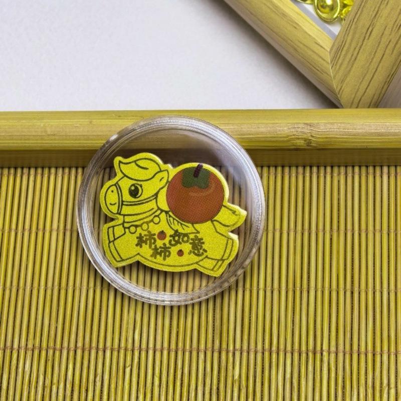 Adesivo per Telefono Cartoon con Foglia d'Oro - Adesivo in Oro Puro 999, 2 mg d'Oro, Regalo Perfetto per gli Amici.