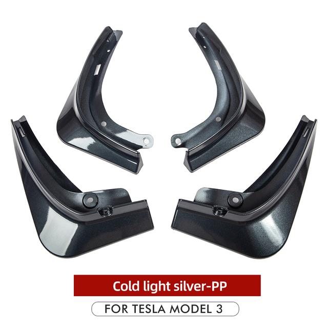 Flaps de noroi pentru mașină Flaps de noroi pentru Tesla Model Y 2023 2022 Apărător Apărător roată față spate Apărător de noroi din fibră de carbon ABS fără găurire