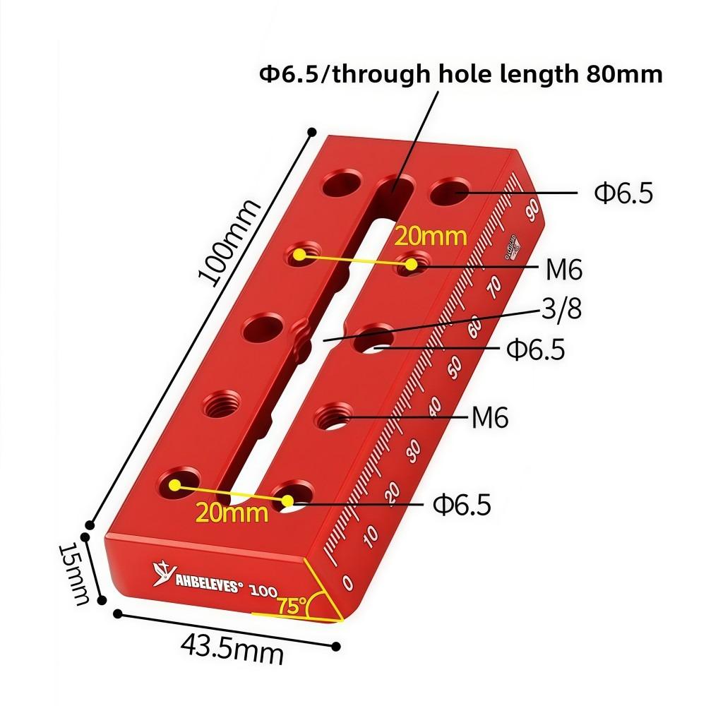 

100/220/320/440MM Telescope Rail Red Metal Narrow-gauge Dovetail Plate with Scale Telescope Rail Base For Astro Telescope