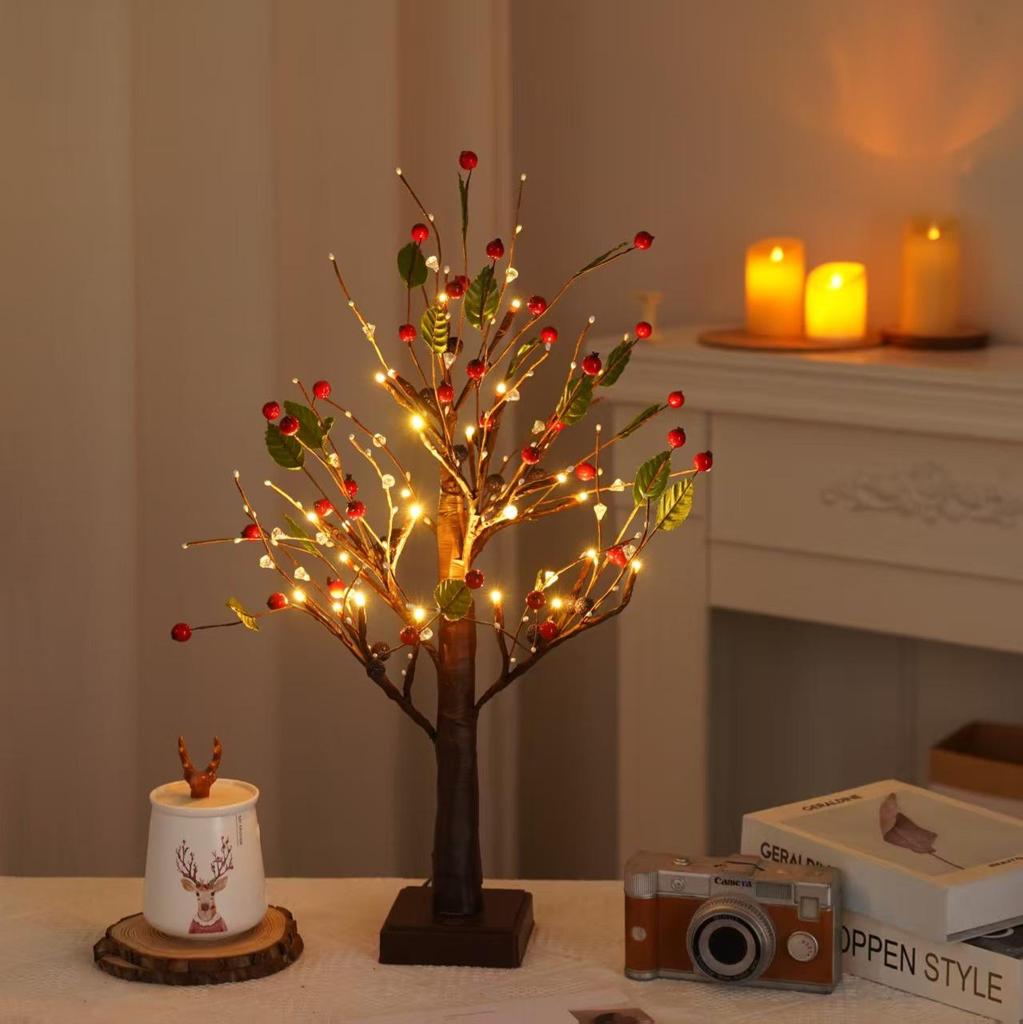 Starry Tree LED Copper Wire String Lights - Touch Switch Night Light
