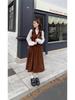 Women's Corduroy Vest & Dress Set: Spring/Autumn Sweet Long Sleeve Shirt Two-Piece Collection