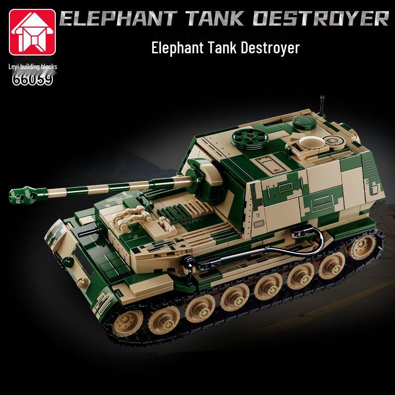 Le Yi 66051-72 Elephant Tank Destroyer IS2 Building Blocks for Kids
