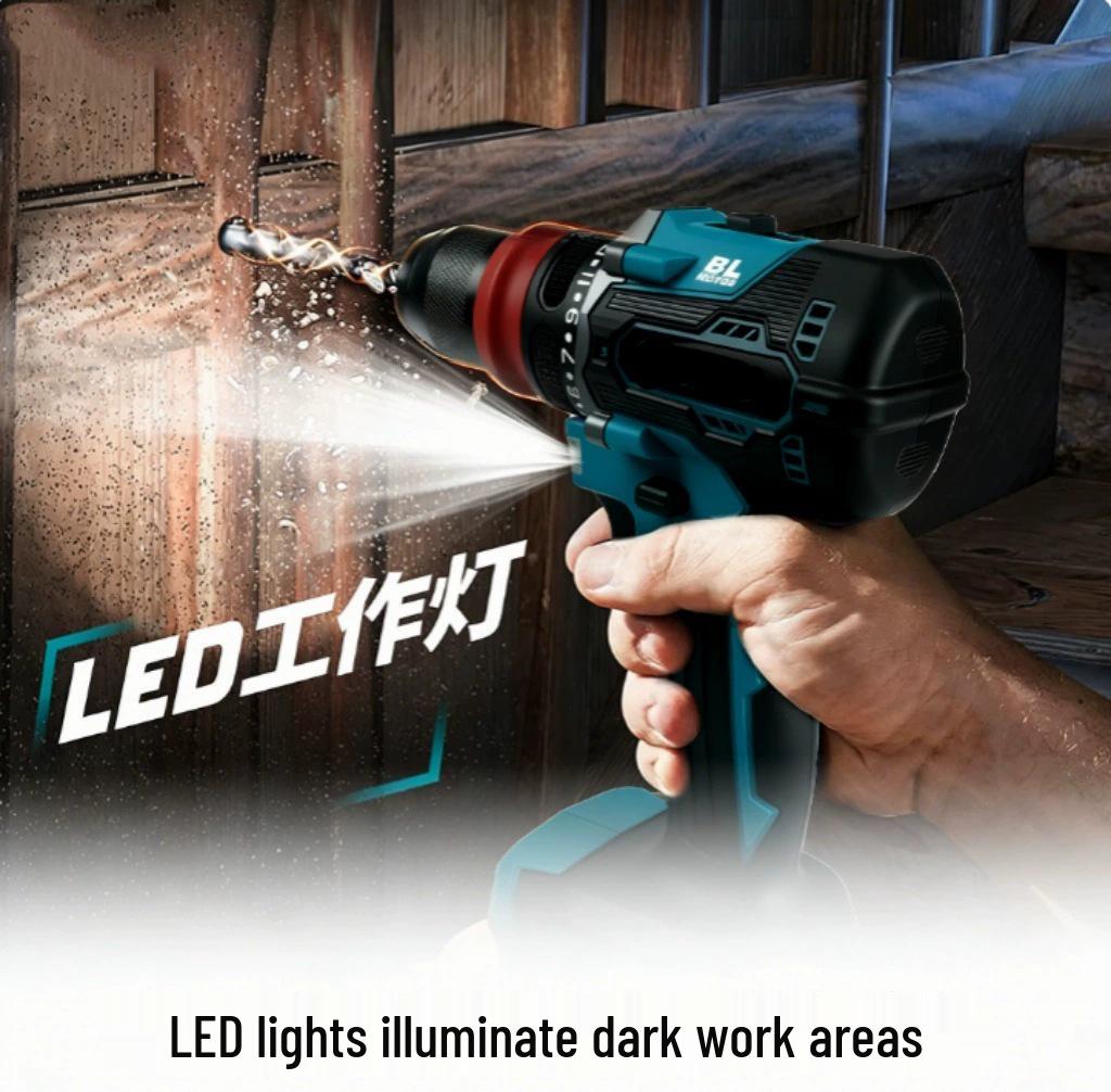 Brushless Lithium Battery Electric Drill with 48-Hour Shipping
