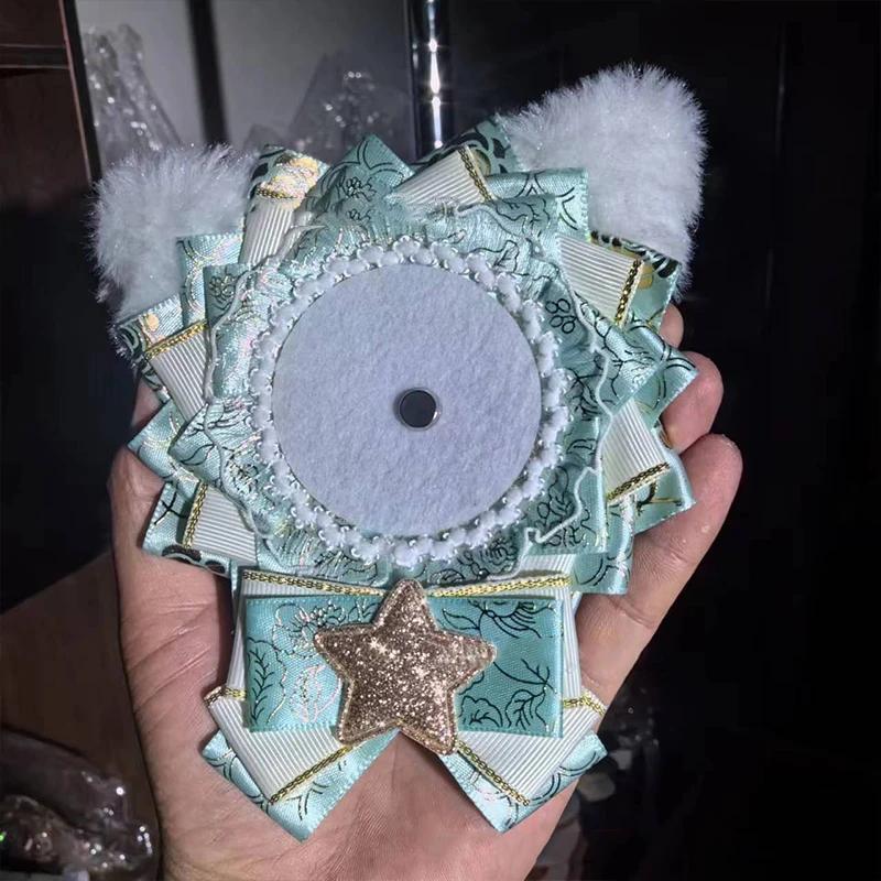 Cute Lolita Badge Base Tray with Cat Ear Handmade Badge Holders for Itabag Ornament Decoration DIY Handcrafted Accessorie