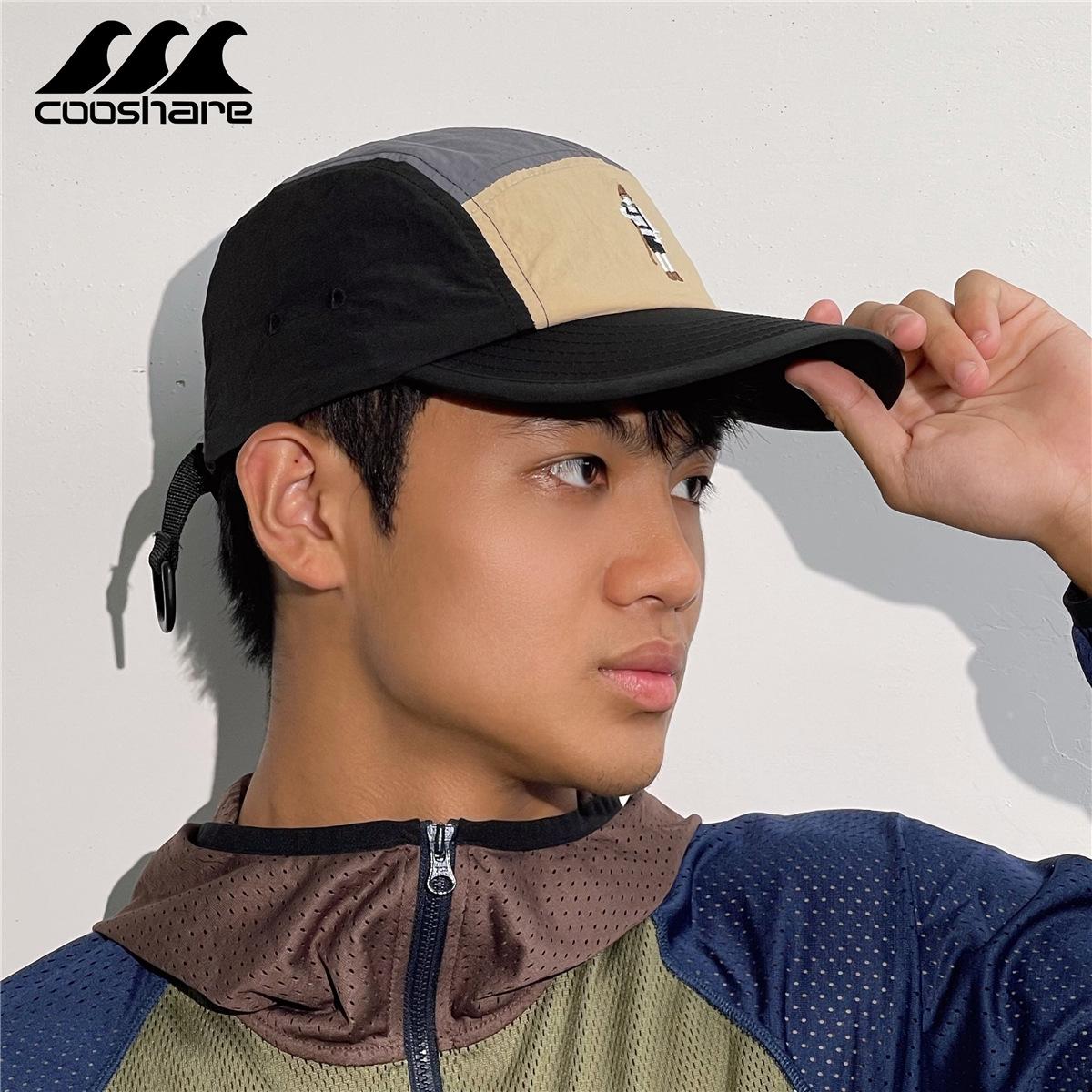 

Японська капелюх із п яти частин, жіноча літня швидковисихаюча дихаюча кепка, чоловіча бейсболка з м яким верхом відповідного кольору для відкритого походу adjustable чорний колір сірий