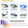 Male and Female Large Frame Plated Anti-Fog UV Protection PC Lens Durable Waterproof Swim Goggles for Adults