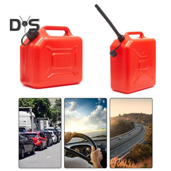 5L/10L Fuel Tank Plastic Transfer Tank with Spout And Handle Portable Fuel Storage Container for Cars Motorcycle Truck