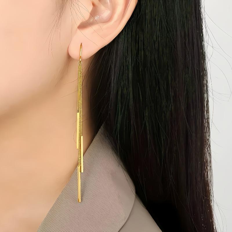 Comfortable Versatile Simple Elegant  Tassel Earrings for Women Daily Wear or Gatherings, Jewelry Accessories