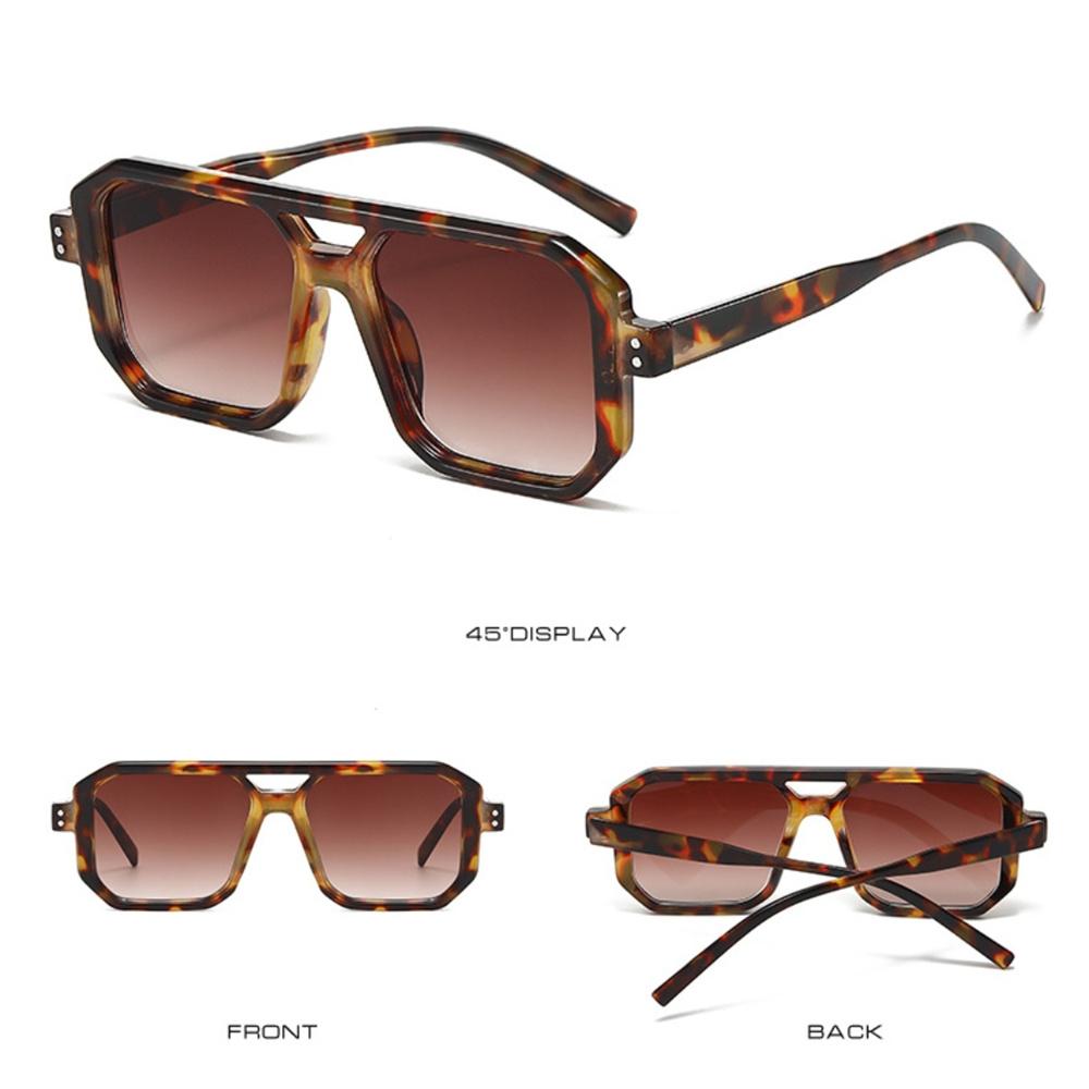 Candy Color Sunglasses Unisex Double Beam Sun Glasses Anti-UV Spectacles Personality Square Eyeglasses Simplity Goggles