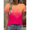 Damen T-Shirt Abstraktes Gesicht Linienkunst Grafischer Druck Oberteile Lässig Rundhals Kurzarm T-Shirt Sommer Outdoor Mode Damenbekleidung