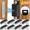 Kitchen Magnetic Cabinet Door Catch with Mounting Screw Furniture Cupboard Drawer Closures Latches Magnet Snap Door Lock Catches