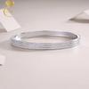 3.5MM Wide Moissanite Bangle Fine Jewelry 925 Sterling Silver Women Bracelet Link Baguette Three Rows Moissanite Bangles
