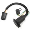 7 Way Trailer Connector 7?Pin 4?Pin Plug and Play Trailer Wiring Harness with Bracket Screw Nut for