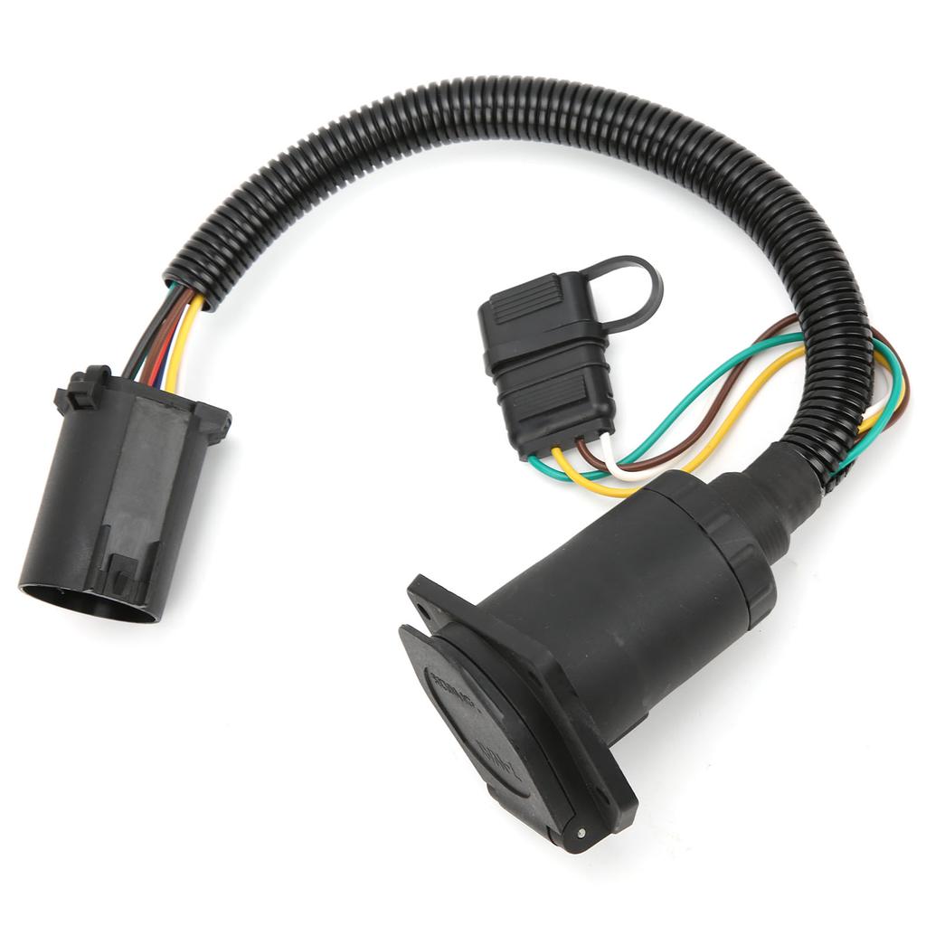 7 Way Trailer Connector 7?Pin 4?Pin Plug and Play Trailer Wiring Harness with Bracket Screw Nut for
