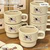 Elegant Dachshund Ceramic Stacking Mugs - Luxury Cartoon Design for Breakfast