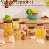 Glass Storage Container with Lid, Glass Jars with Lids, Clear Food Storage Jars, Round Glass Jars, Pantry Organizer