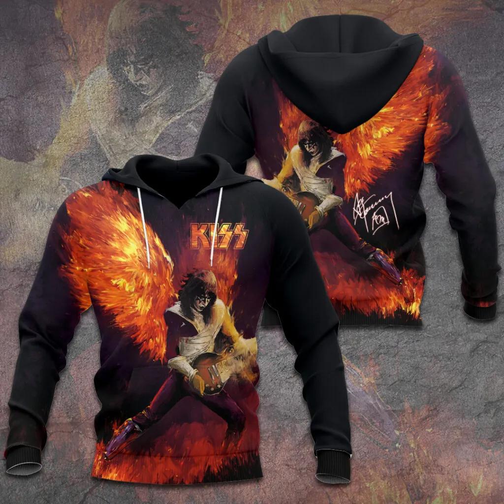 Rock KISS Kapuzenpullover Sweatshirt Männlich 3D-Druck Herren Damen Hip Hop Trend Trainingsanzug Pullover Jacke Übergroß Y2k Herren-Hoodies