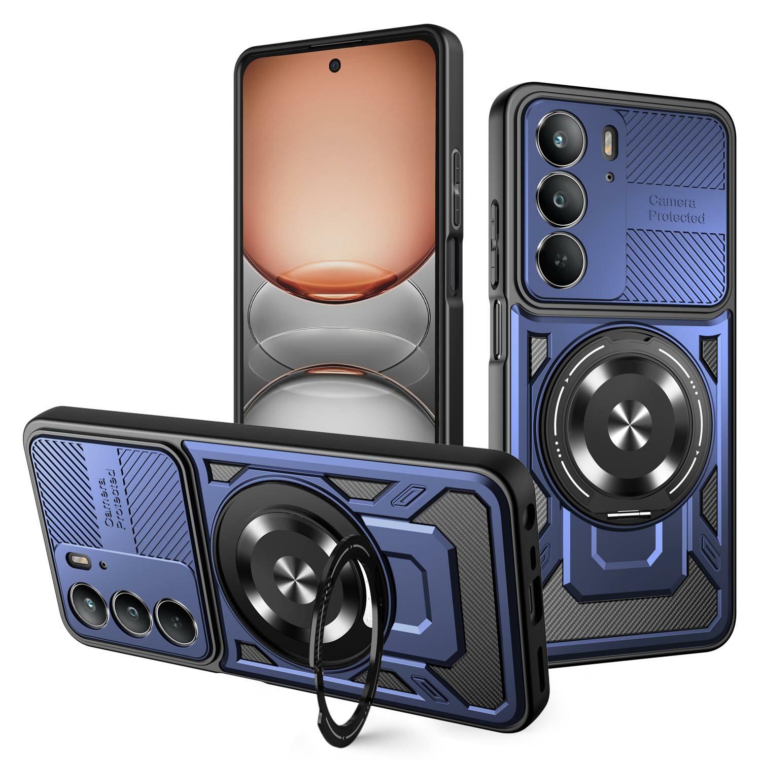 

Для Realme C75 4G/14x 5G/V60 Pro 5G/P3x 5G Магнитный чехол Вращающаяся подставка TPU+PC Чехол для телефона Sapphire