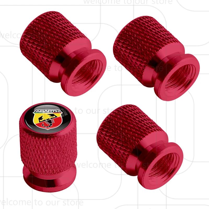 

4Pcs Car Tire Valve Scorpion Emblem For Abarth 595 500 124 Spider Tipo Panda Bravo Aluminum Air Port Stem Cover Caps Dust Covers