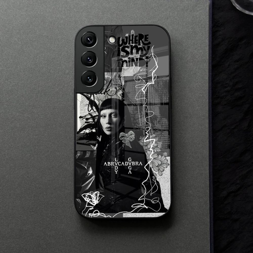L-LADY GAGA MAYHEM Phone Case Glass For Samsung Galaxy S21 S26 S25 S22 S20 S24 S23 Ultra Fe Plus A16 A34 A54 A24 Coque